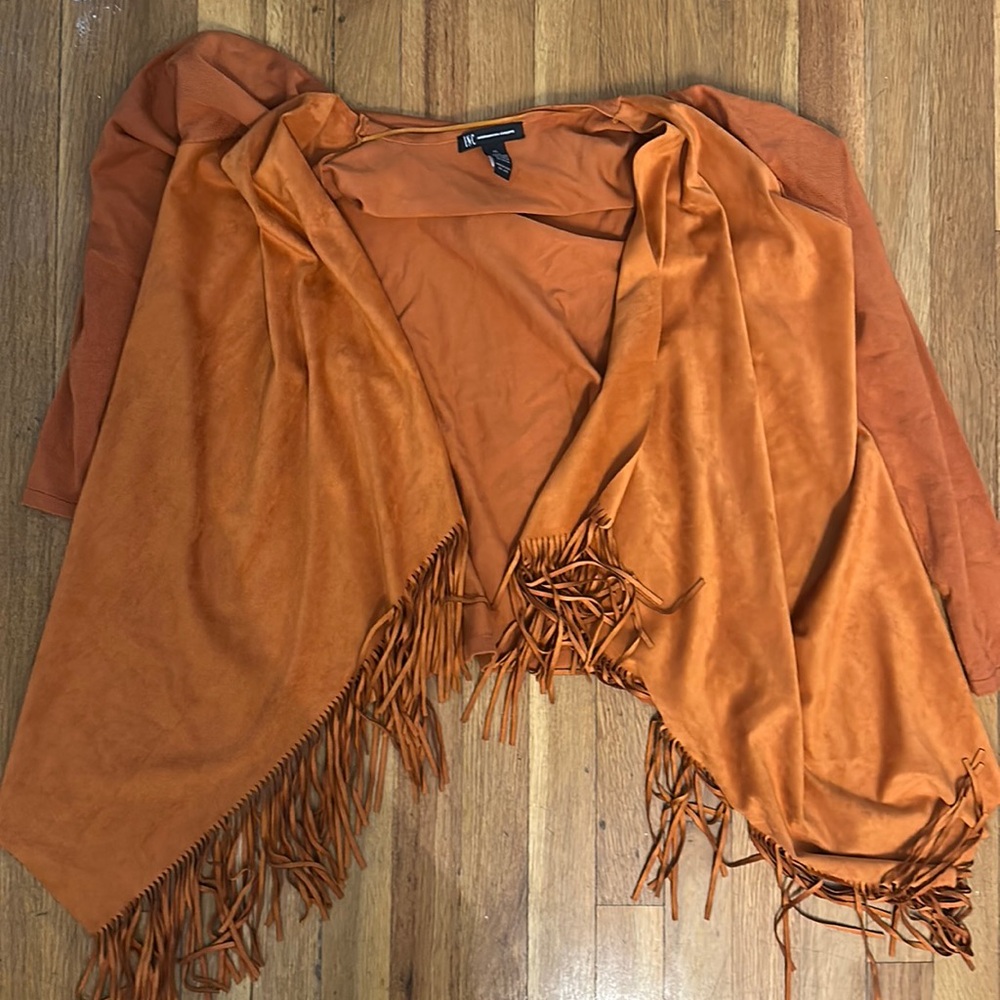 Orange International Concepts Woman’s Fringe Sweater Size Extra Large